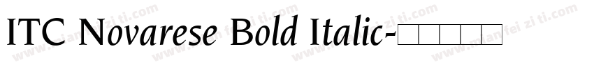 ITC Novarese Bold Italic字体转换